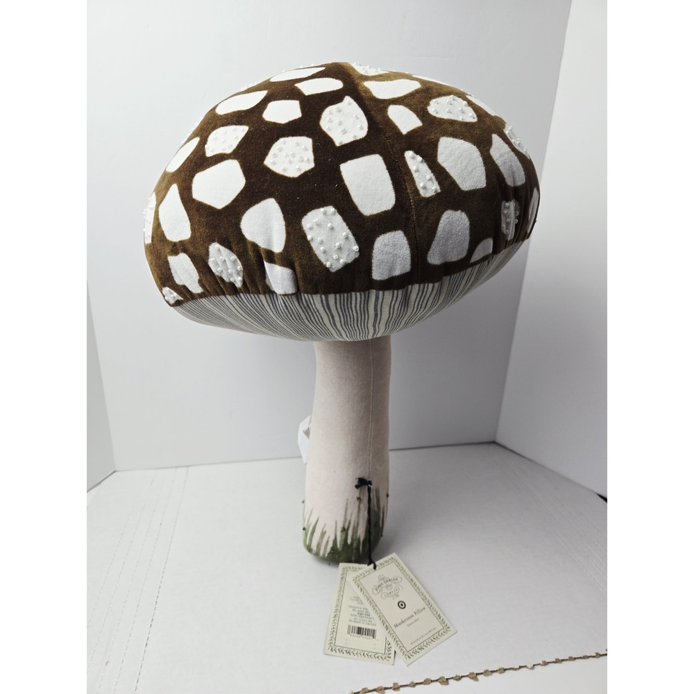John Derian‎ Target throw decorative pillow mushroom brown